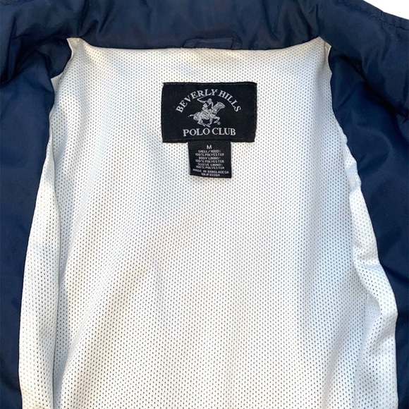 Vintage Beverly Hills Polo Club Windbreaker Jacket - Navy Blue - Picture 3 of 6